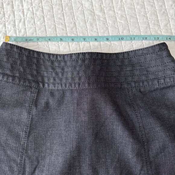 J. Jill Stretch A-Line Skirt Size 6 Gray Polyester Viscose Blend - Picture 7 of 9